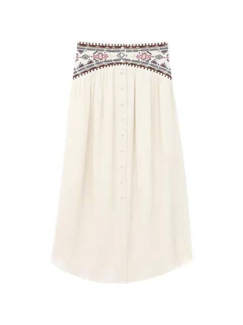 Tilana embroidered buttoned skirt by BA&SH