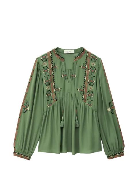 Tilt embroidered V-neck top by BA&SH