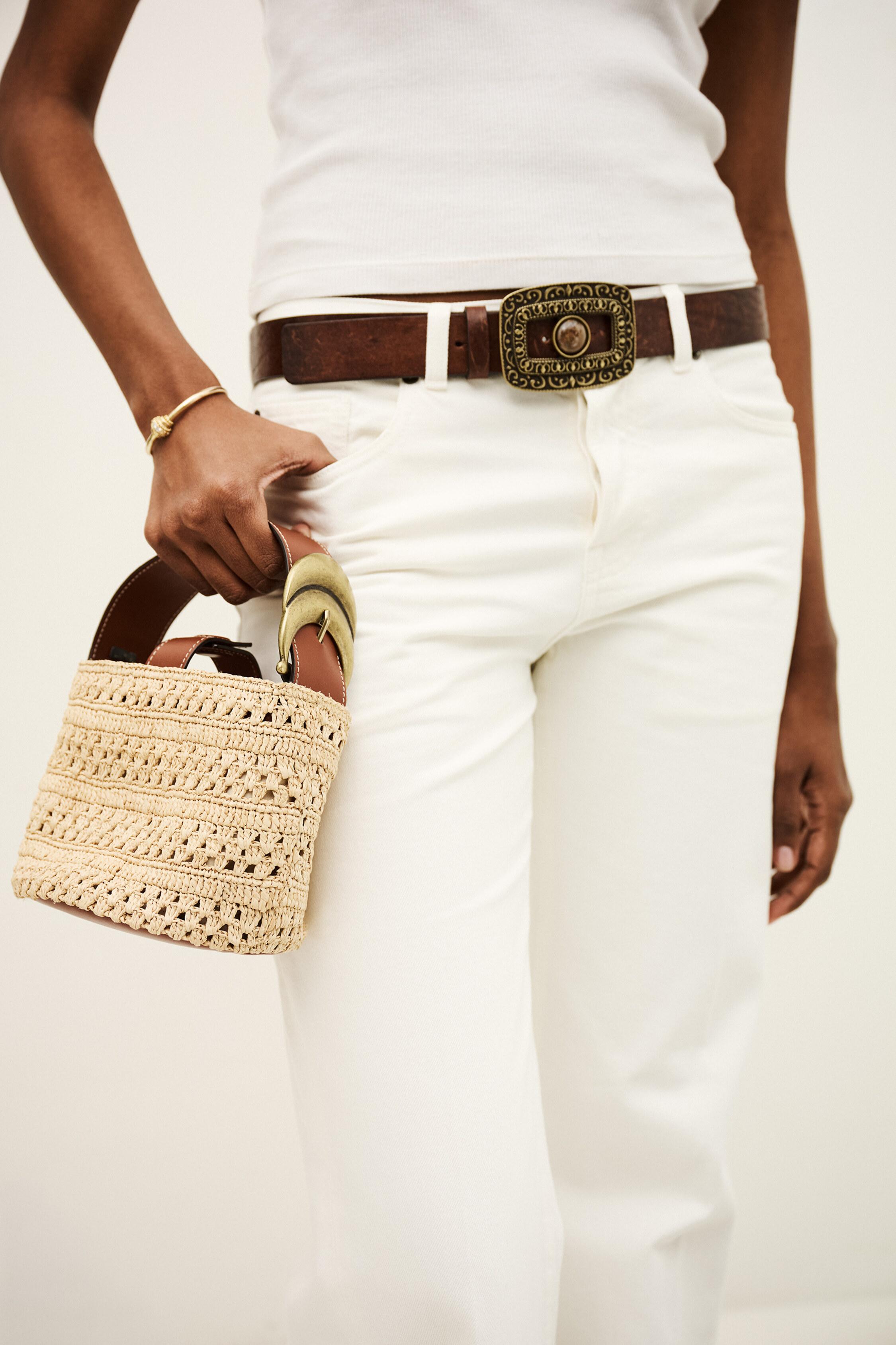YOUYOU mini raffia bucket bag by BA&SH
