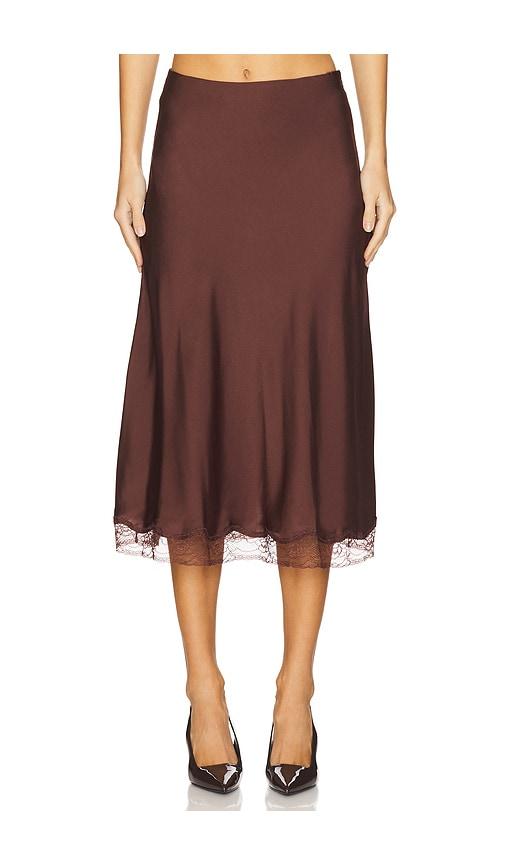 ba&sh Cilia Midi Skirt in Brown by BA&SH