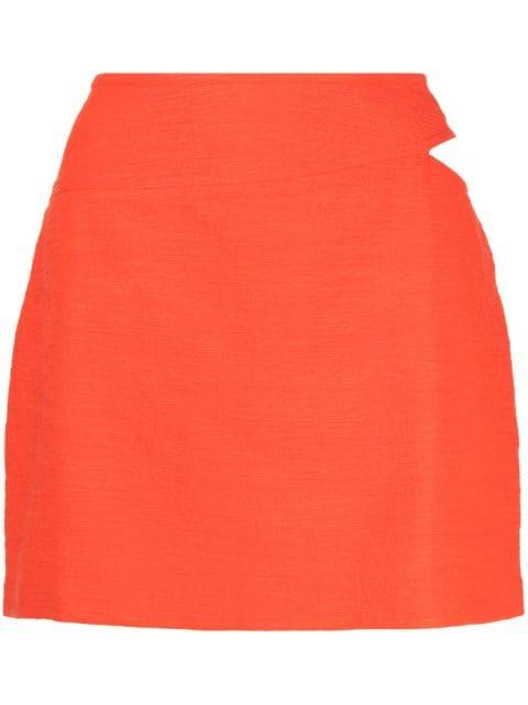 cut-out detail cotton skirt by BA&SH