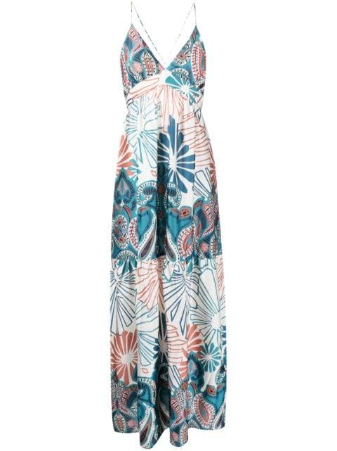 floral-print tiered-skirt dress by BA&SH