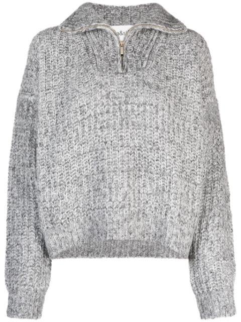 high-neck knitted jumper by BA&SH