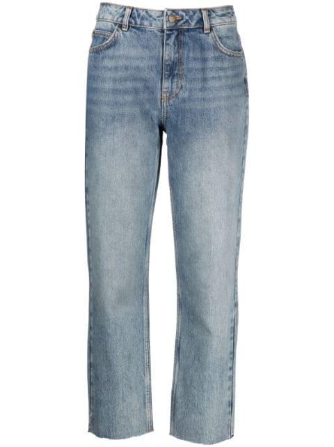 logo-patch cropped jeans by BA&SH