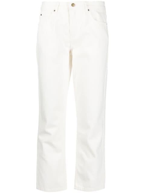 mid-rise cropped jeans by BA&SH