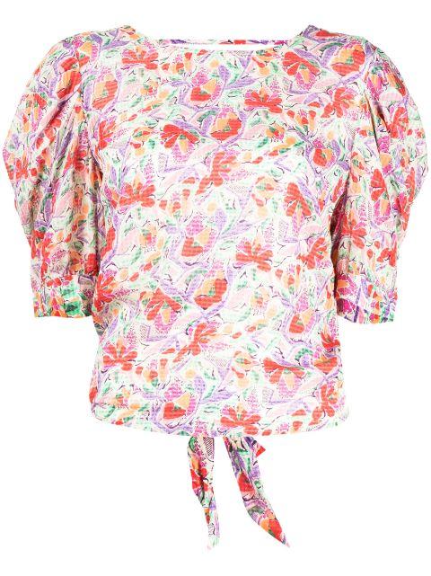 open-back tie-fastening blouse by BA&SH