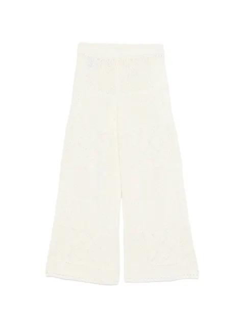 patchwork crochet-knit trousers by BA&SH