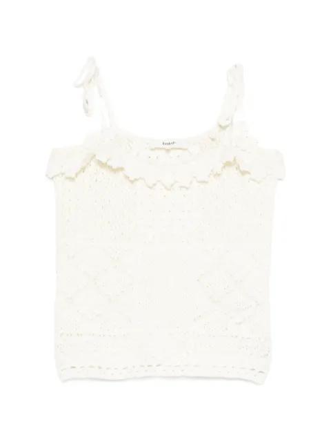 pointelle-knit scalloped-trim top by BA&SH