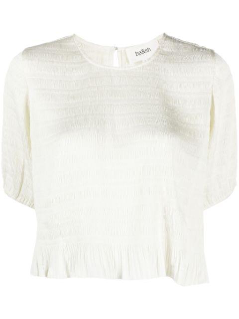 ruched short-sleeved blouse by BA&SH