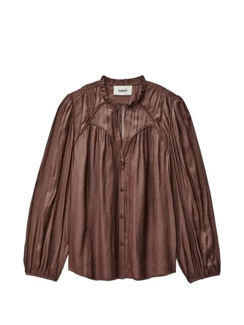 ruffled-collar button shirt by BA&SH