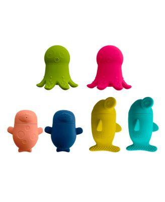 Buddies Interchangeable Silicone Bath Toys - 6 months + by BBLUV