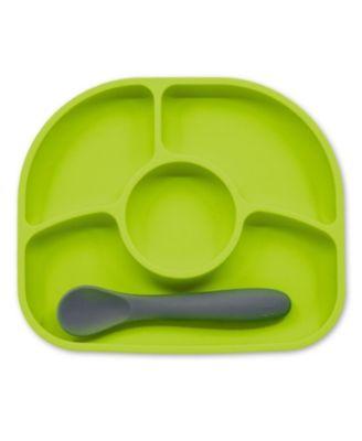 Yumi 4-section Silicone Plate and Spoon by BBLUV