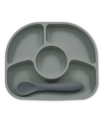 Yumi 4-section Silicone Plate and Spoon by BBLUV