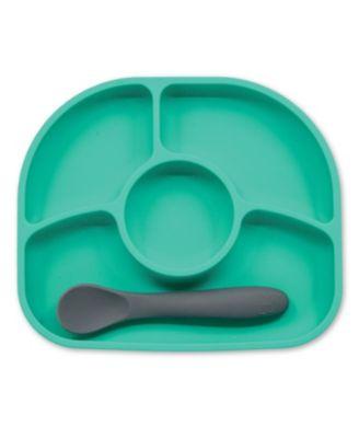 Yumi 4-section Silicone Plate and Spoon by BBLUV