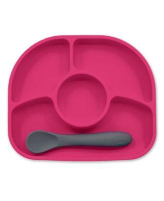Yumi 4-section Silicone Plate and Spoon by BBLUV