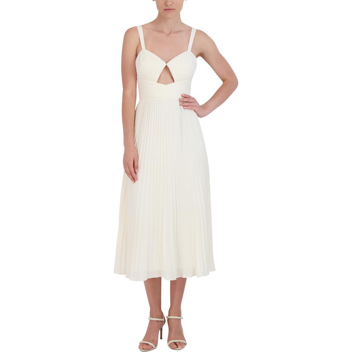 BCBGMAXAZRIA Womens Pleated Midi Cocktail And Party Dress by BCBGMAXAZRIA