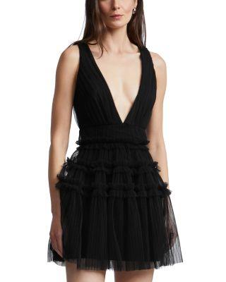 Lumi Deep V Mini Dress by BCBGMAXAZRIA