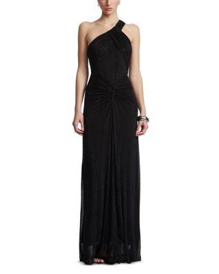 One Shoulder Embellished Gown by BCBGMAXAZRIA