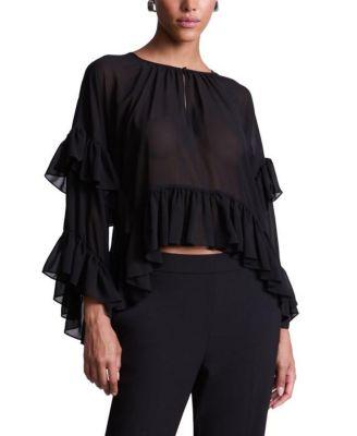 Ruffle Swing Top by BCBGMAXAZRIA