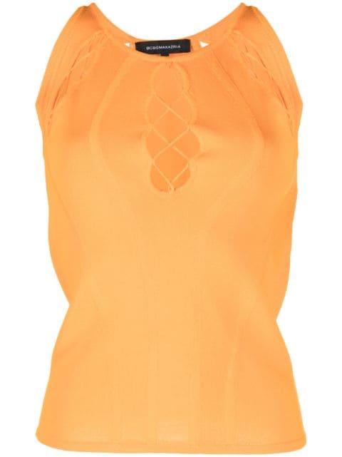 lace-up sleeveless top by BCBGMAXAZRIA