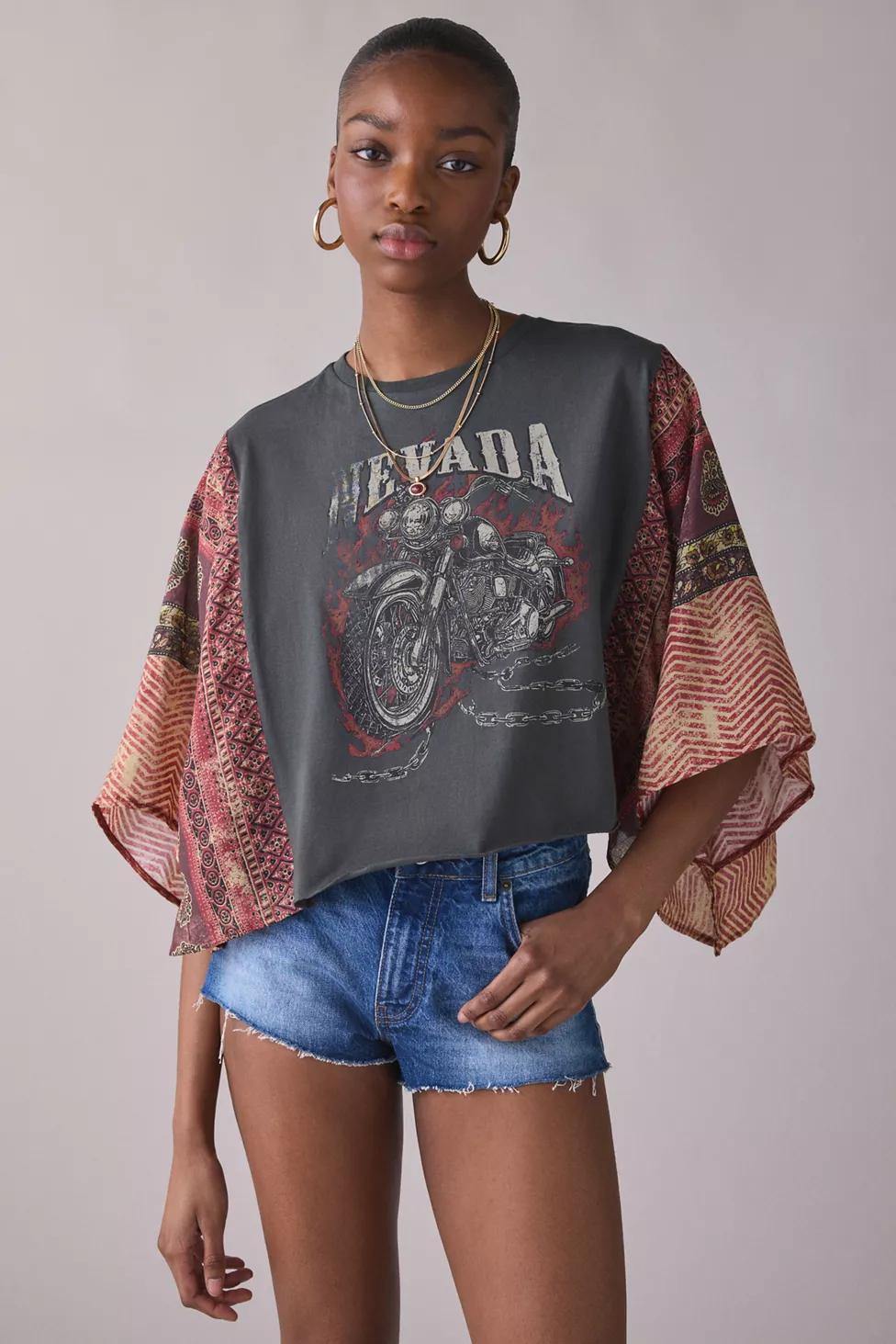BDG Bad Behavior Graphic Spliced Oversized Tee by BDG