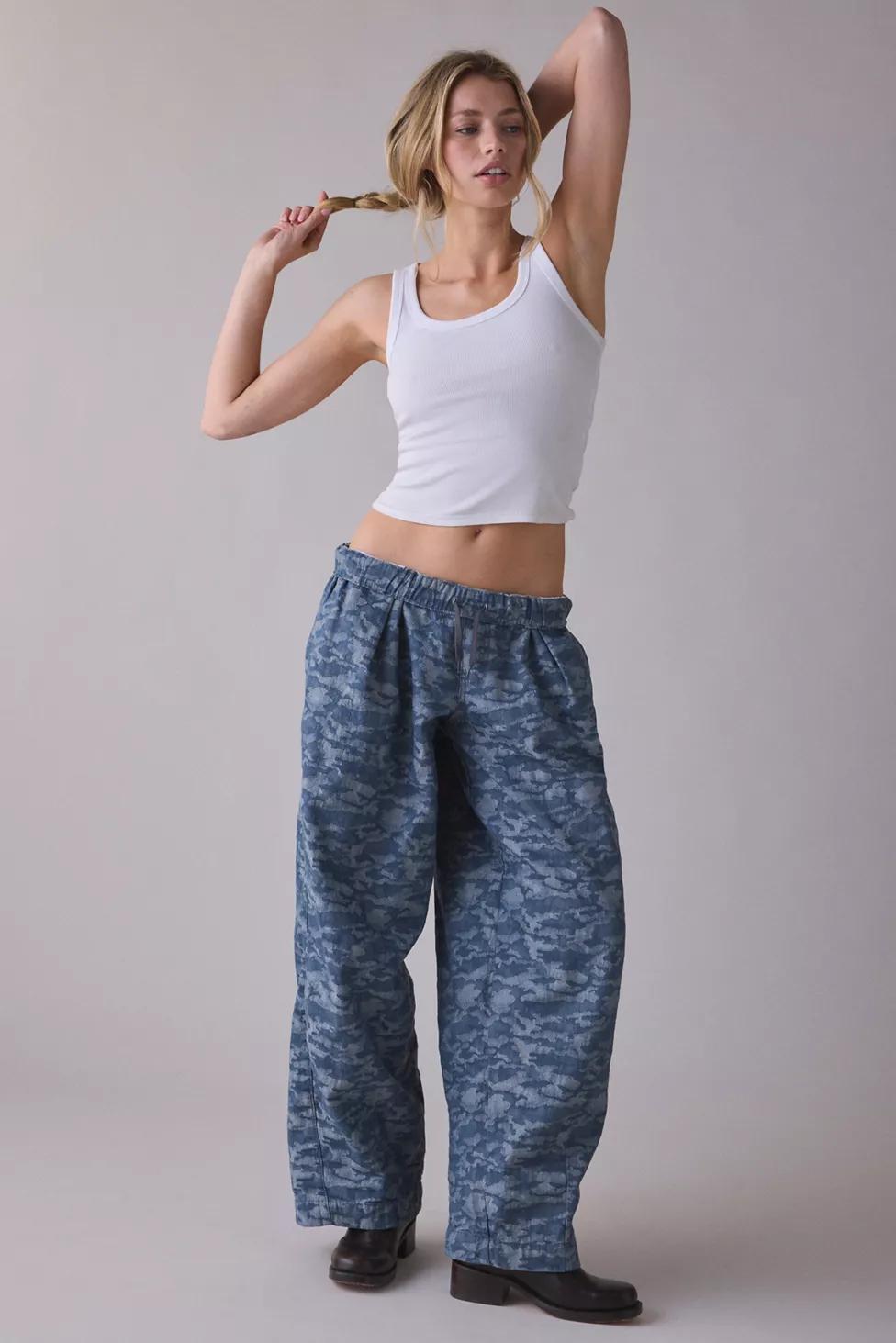 BDG Bobbi Printed Baggy Pull-On Jeans by BDG