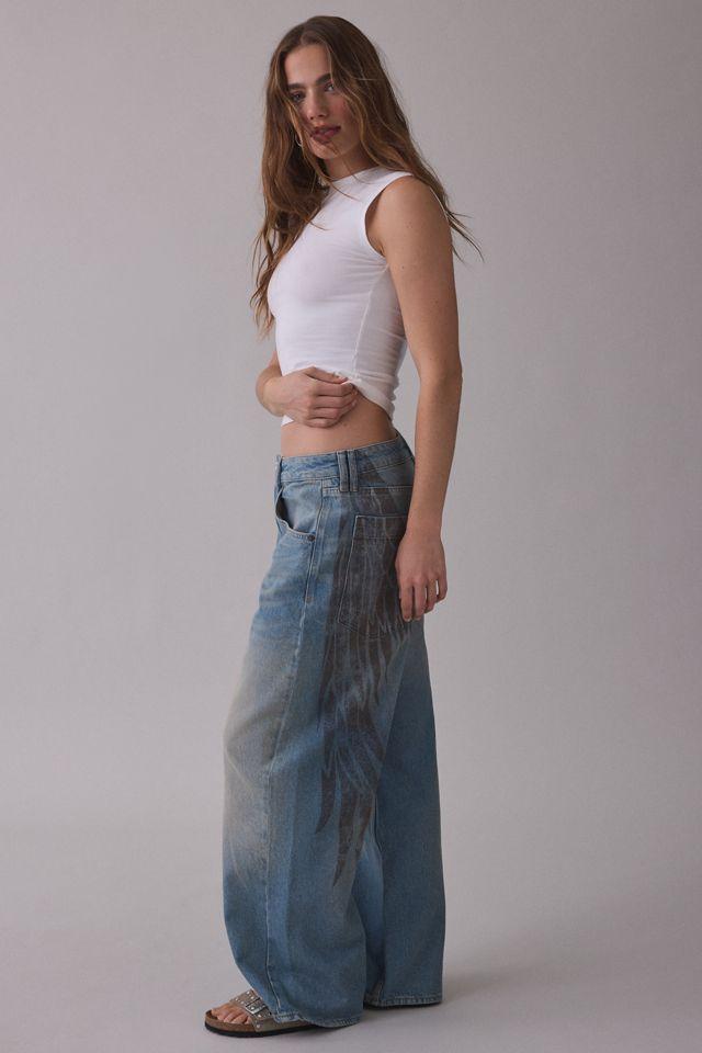 BDG Jaya Angel Wings Graphic Baggy Boyfriend Jeans by BDG