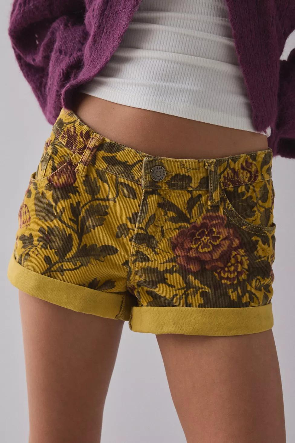 BDG Jenni Corduroy Low-Rise Micro Shorts by BDG
