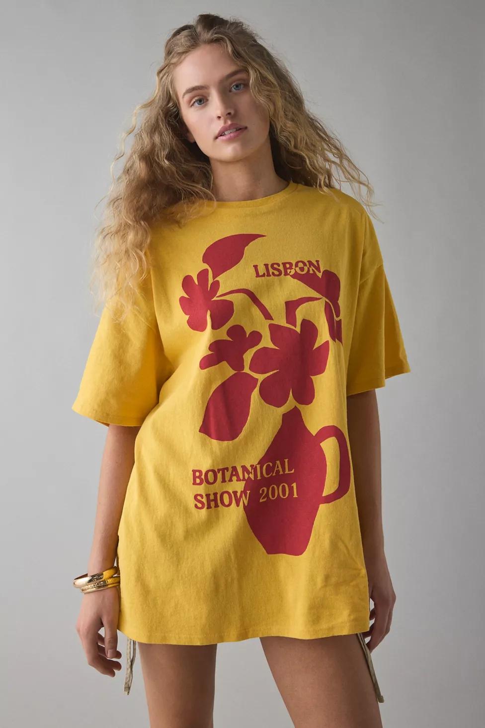 BDG Lisbon Botanical Show Graphic Cotton T-Shirt Dress by BDG BDG Lisbon Botanical Show Graphic Cotton T-Shirt Dress by BDG