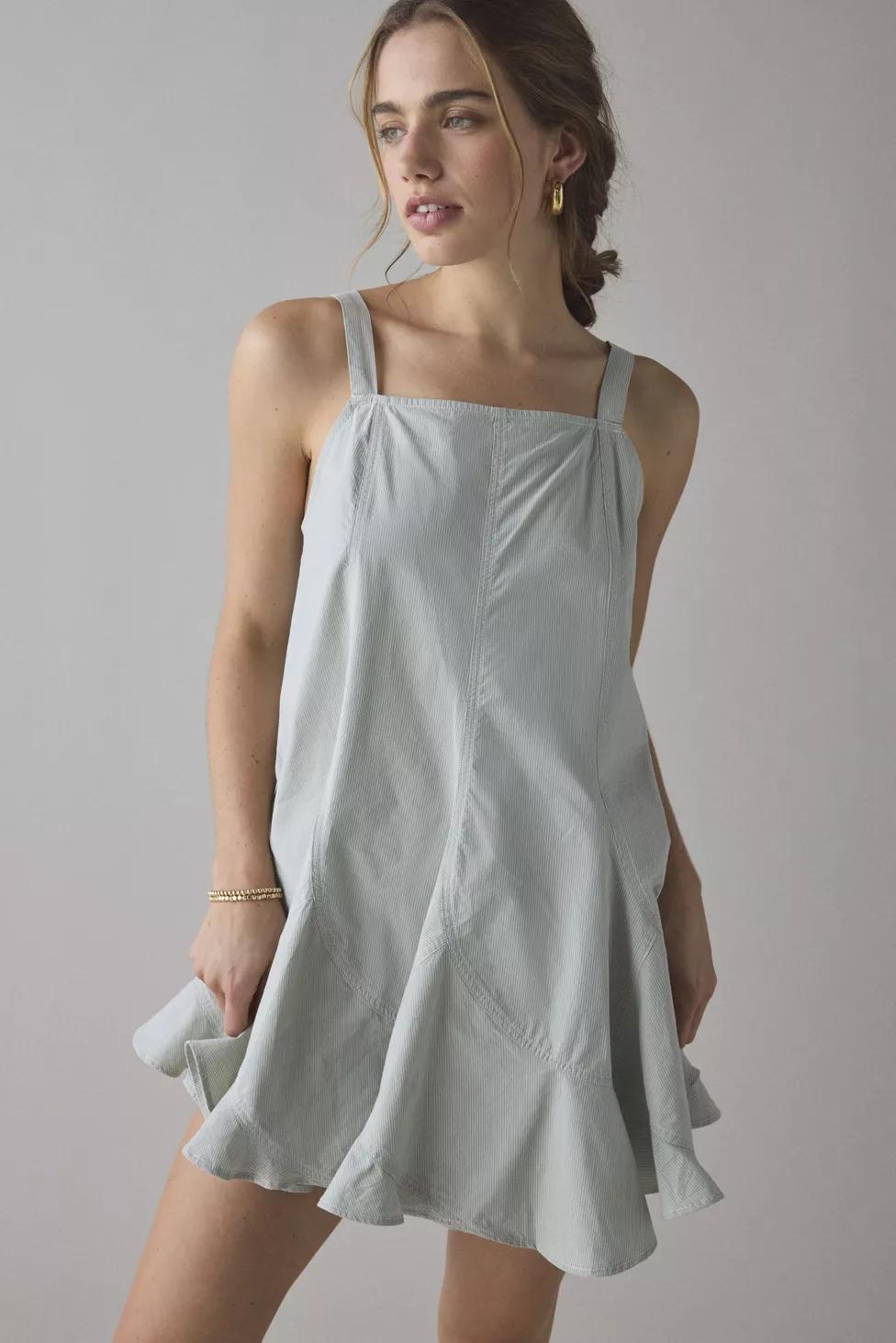 BDG Mina Oversized Pleated Swing Mini Dress by BDG