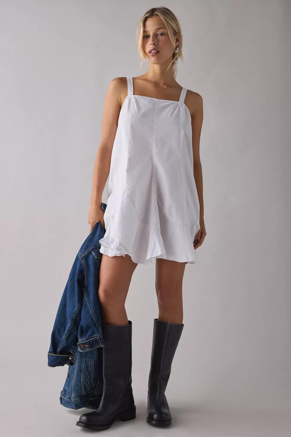 BDG Mina Oversized Pleated Swing Mini Dress by BDG