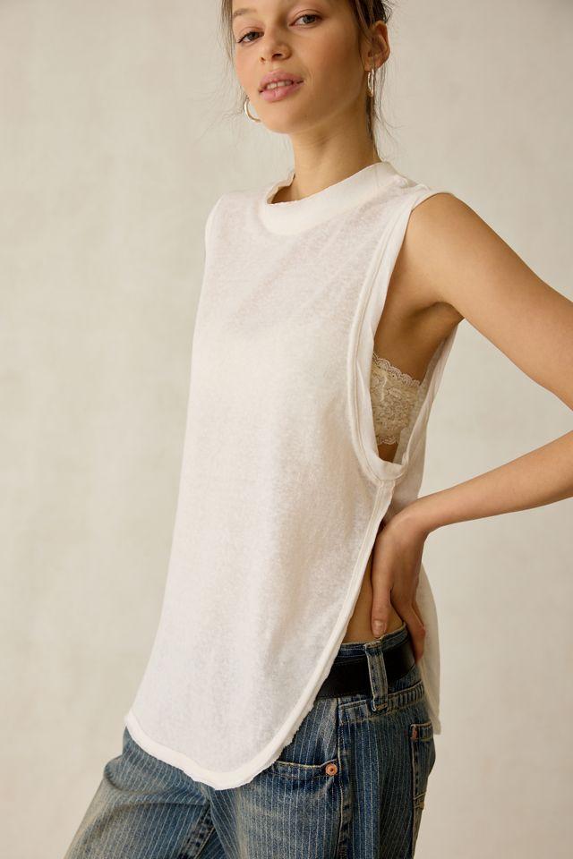 BDG Mirage Side-Split Tunic Tank Top by BDG