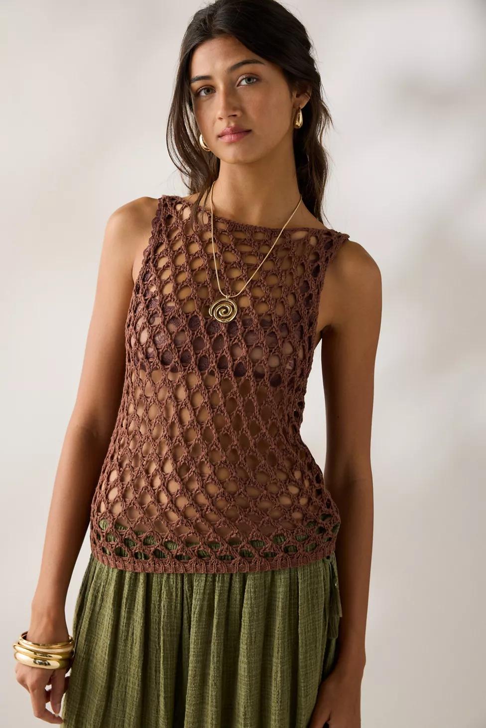BDG Nate Sheer Net Tank Top by BDG