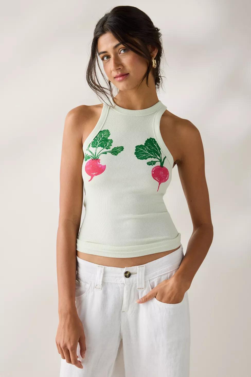 BDG Off-Duty Ribbed High Neck Tank Top by BDG