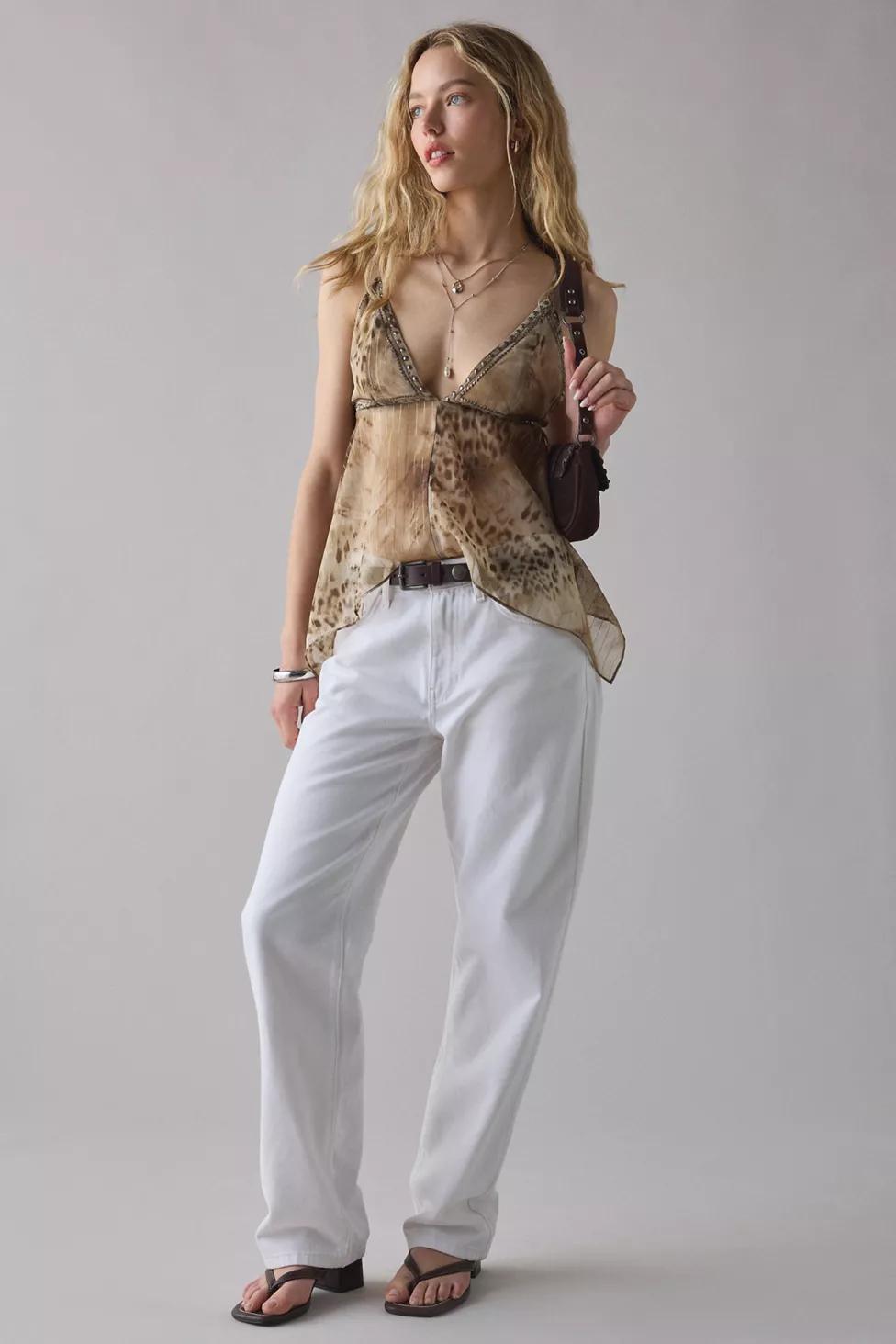 BDG Olive Stovepipe Mid-Rise Jean by BDG