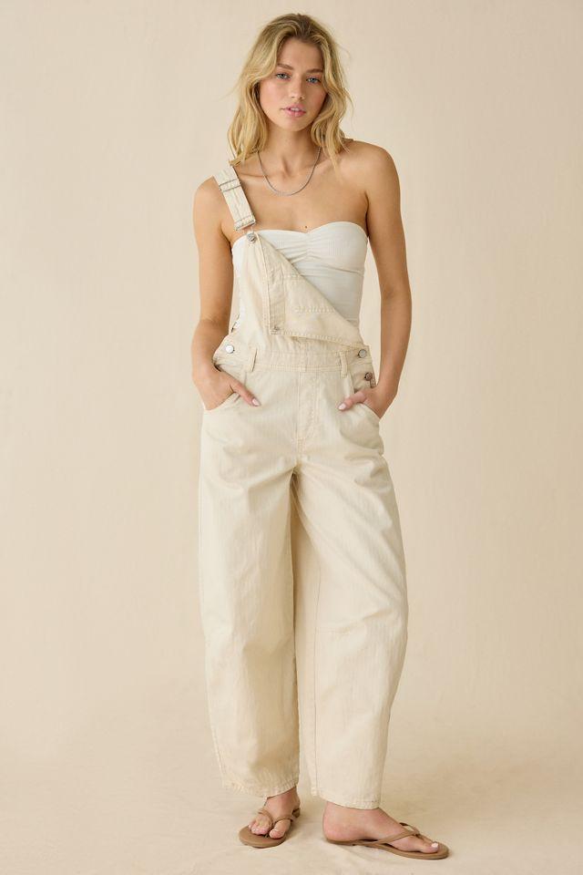 BDG Rih Cotton Canvas Extreme Barrel-Leg Overalls by BDG