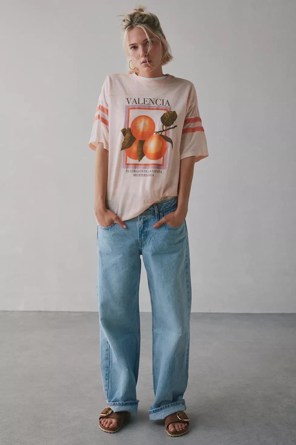 BDG Rowan Valencia Orange Graphic Oversized Tee by BDG BDG Rowan Valencia Orange Graphic Oversized Tee by BDG