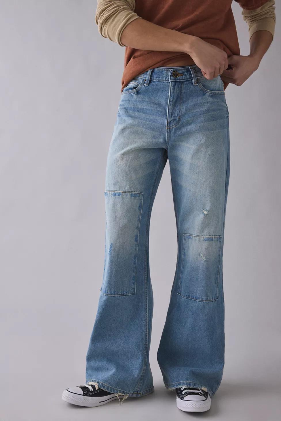 BDG Slacker Patchwork Relaxed Fit Flare Jeans by BDG