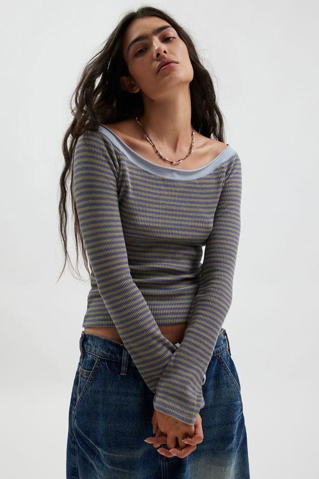 BDG Stella Boatneck Waffle Knit Tee by BDG BDG Stella Boatneck Waffle Knit Tee by BDG