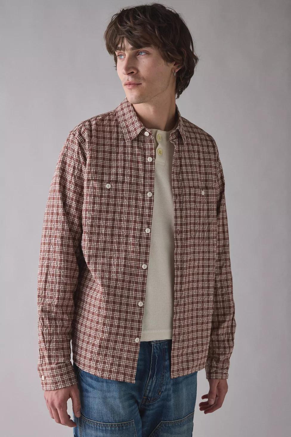 BDG Textured Plaid Work Shirt by BDG