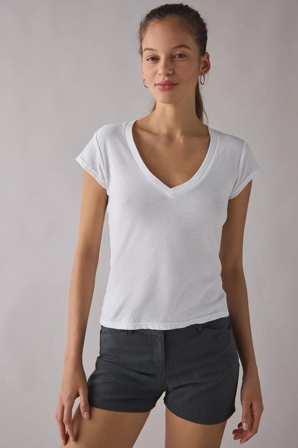 BDG V-Neck Short Sleeve Spill The Tee by BDG