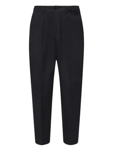 Dominique pleated elastic-waist trousers by BE ABLE