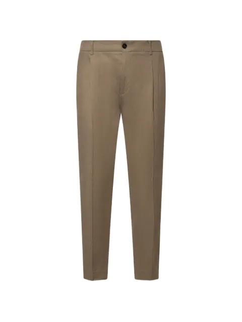 New Riccardo pleated-front tapered trousers by BE ABLE