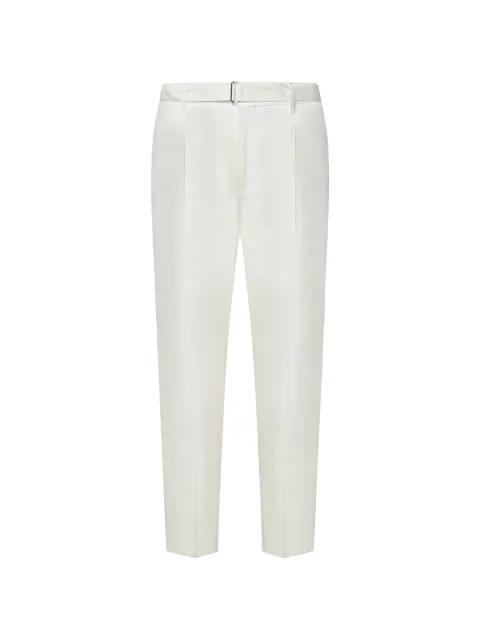 belted pleated tailored trousers by BE ABLE