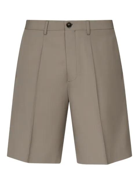 button-fastening wool shorts by BE ABLE