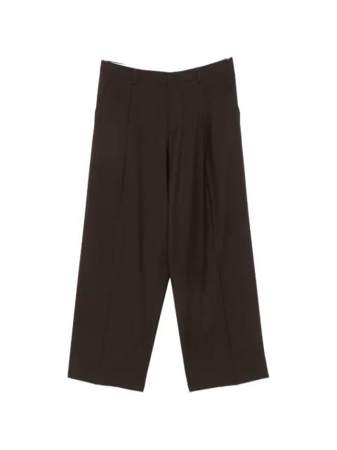 pleated-detail trousers by BE ABLE