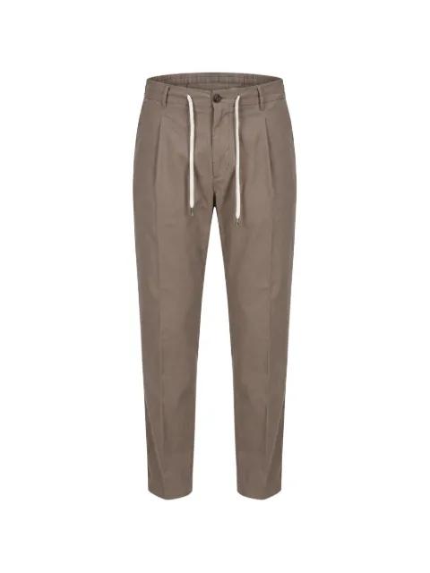 pleated drawstring cropped tailored trousers by BE ABLE