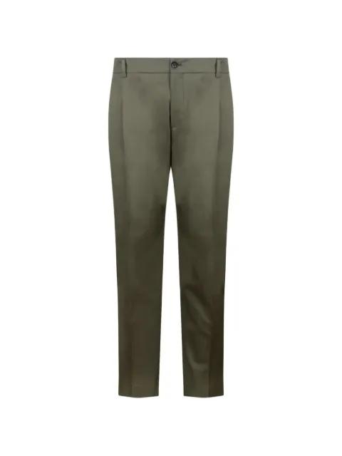 pleated straight trousers by BE ABLE
