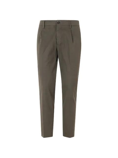 pleated tapered-leg trousers by BE ABLE