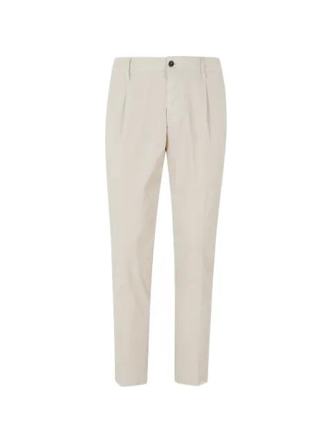 pleated tapered trousers by BE ABLE